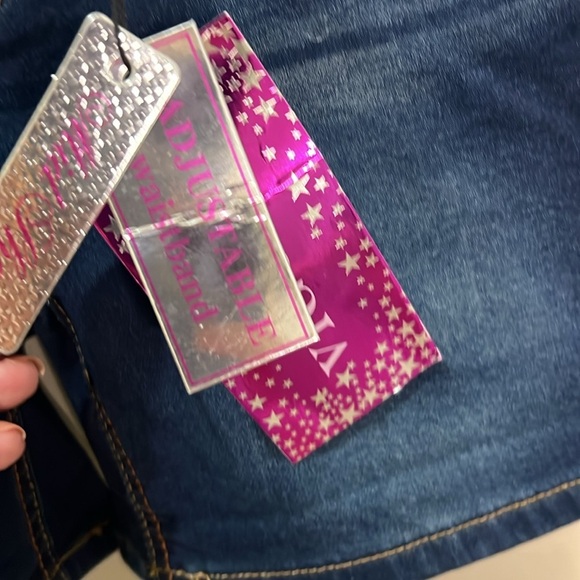 Vigoss Jean Shorts Girls Adjustable Waistband Stretchy Comfy Bermuda The Mid - Picture 3 of 12